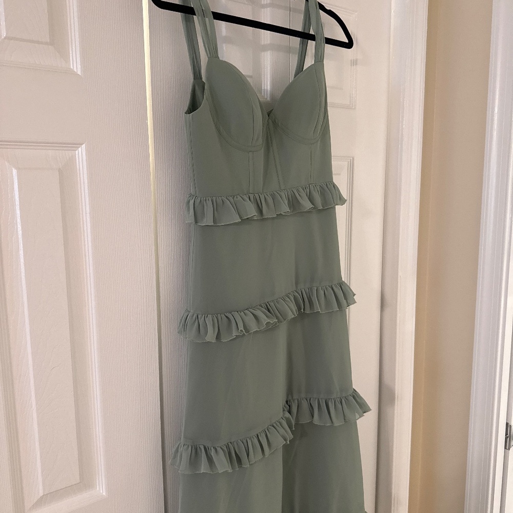 Never worn before - Chiffon Sage Revelry Dress